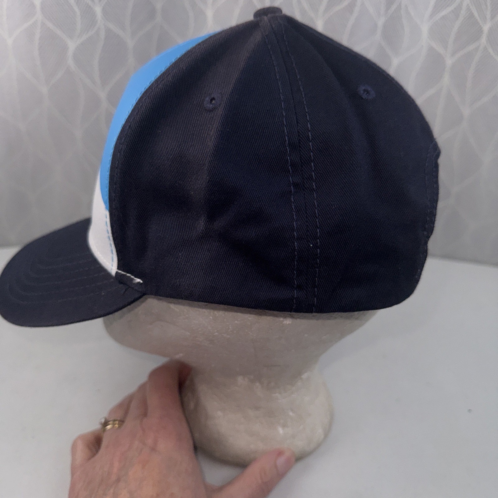 Bud Light Seltzer Black Brite Blue Letters on White Front Navy Hat Cap Snapback