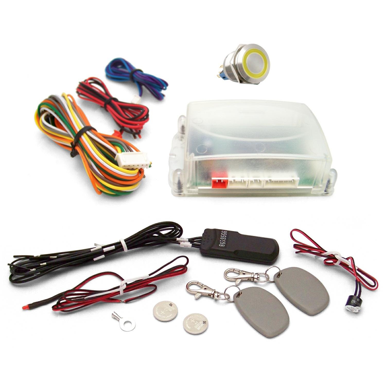 One Touch Engine Start Kit with RFID - Yellow illuminated Button VPAHFS1002Y