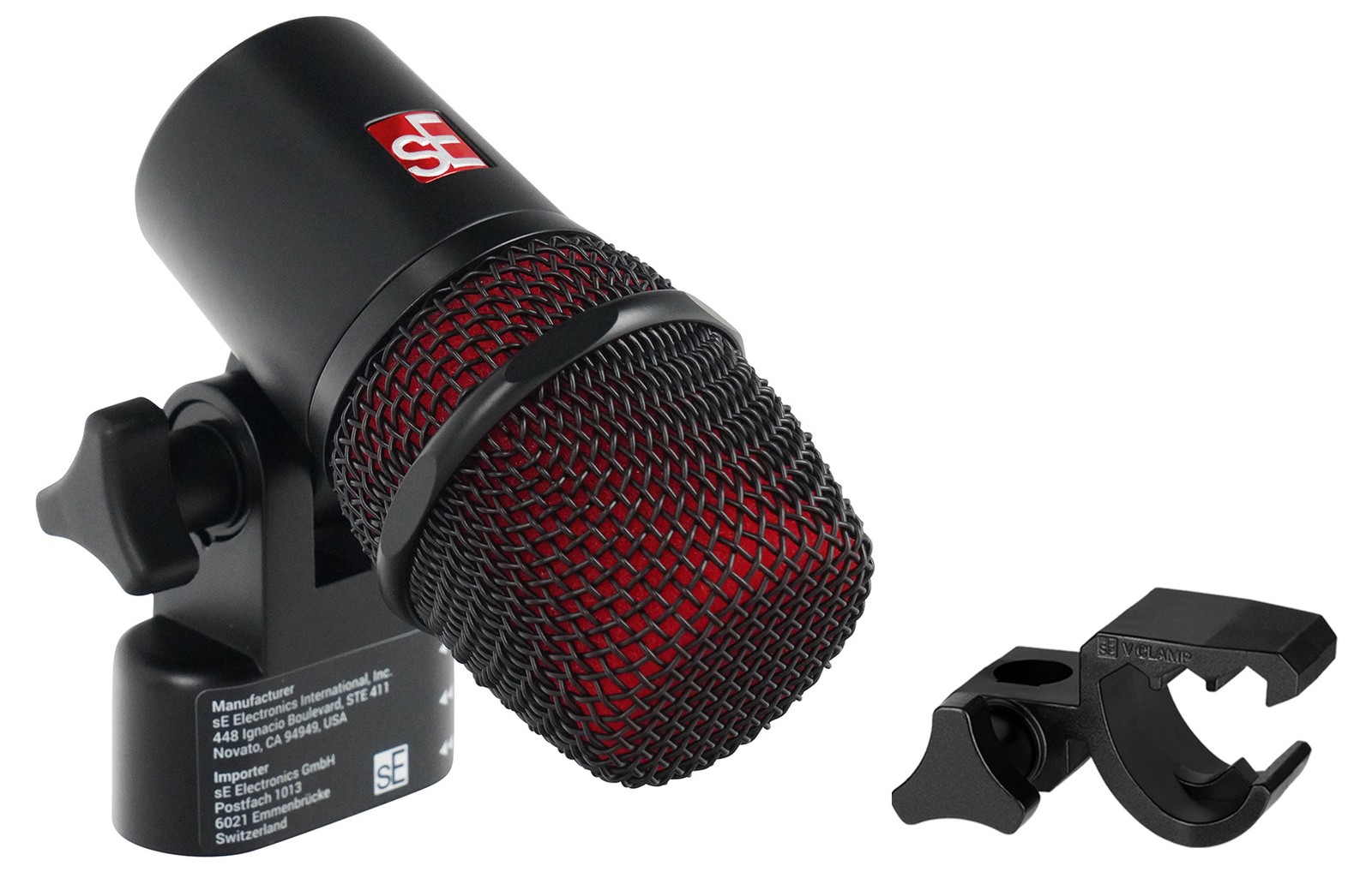 Se Electronics V BEAT Black Dynamic Drum Microphone Toms/Snare/Percussion+Clamp