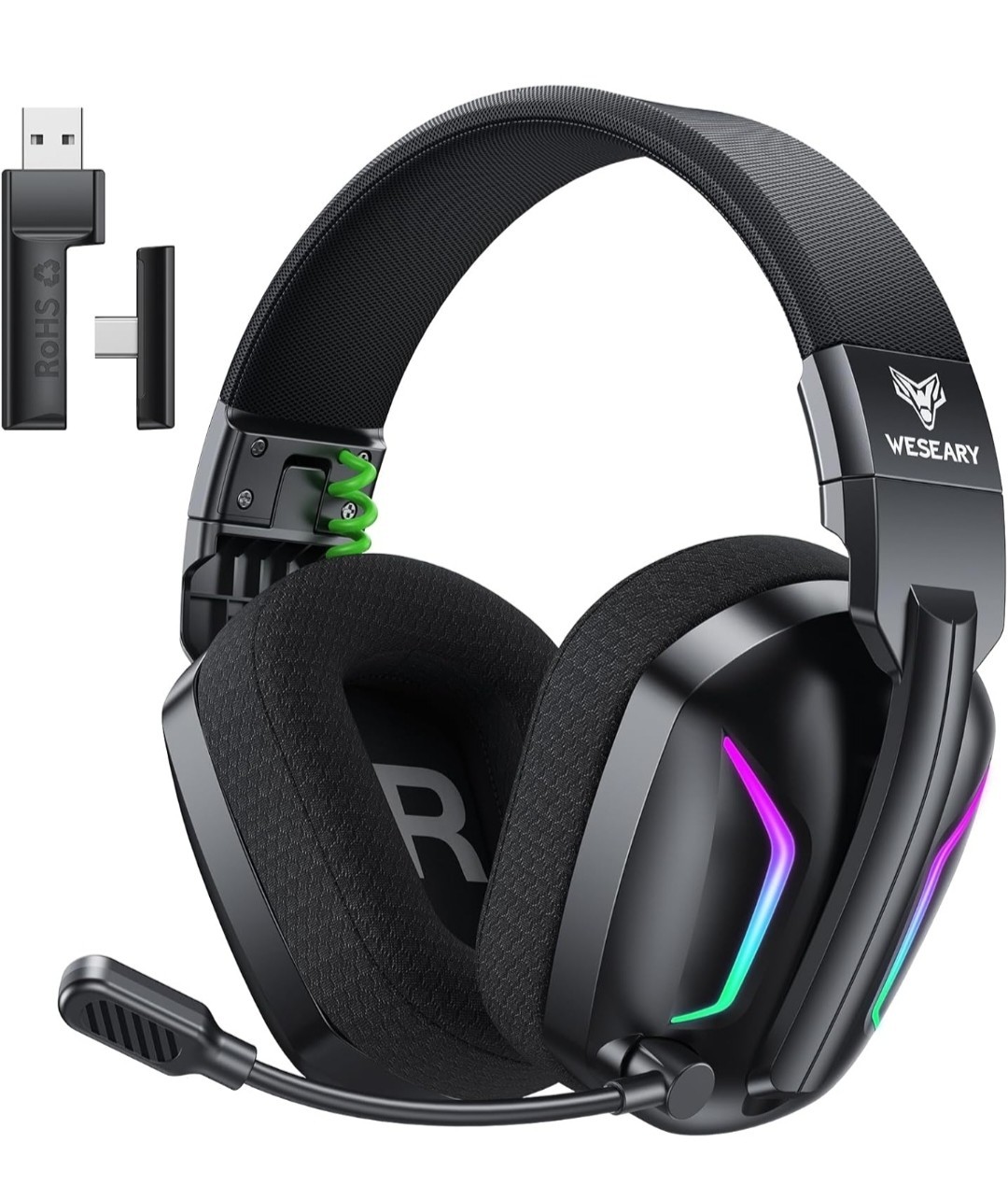 WESEARY Wireless Gaming Headset PS5 PS4 PC Switch Bluetooth 5.4.