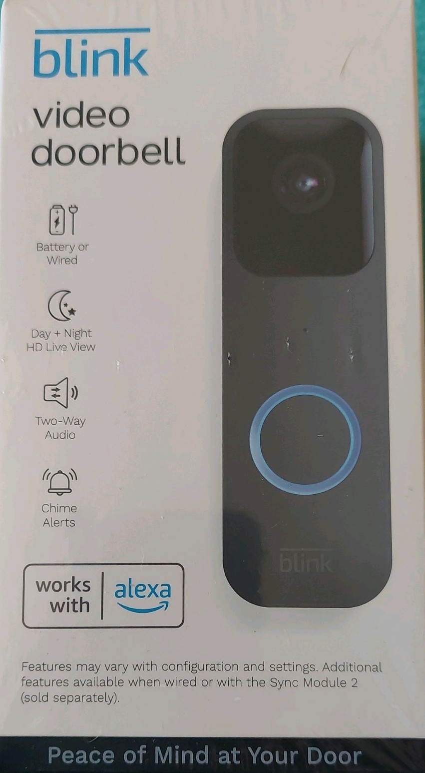 Blink Video Wi-Fi Doorbell Mount Wired/Wireless Two-way audio HD SEALED BOX