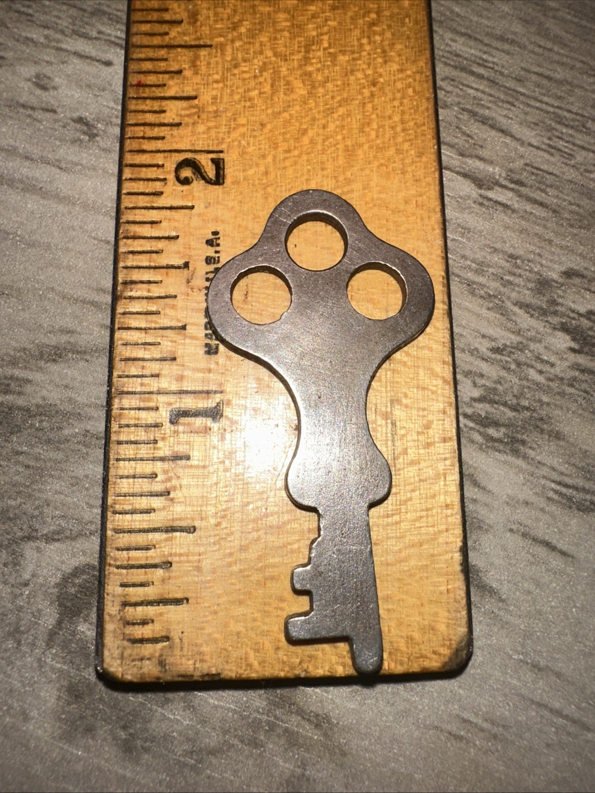 Antique Flat Skeleton Key, Unique Shape #13