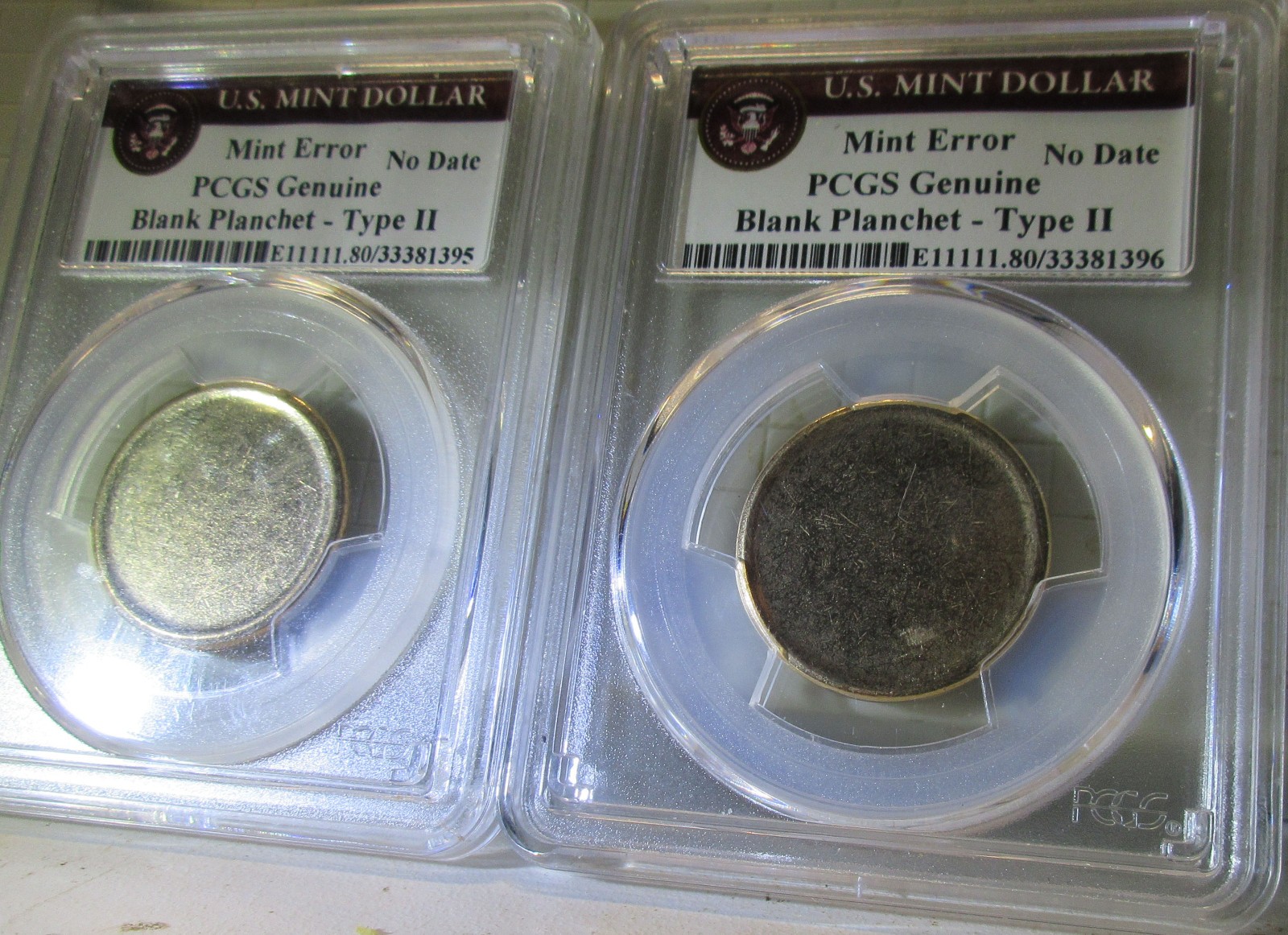 Sacagawea $1 Gold Blank Planchet Error Coin Type II