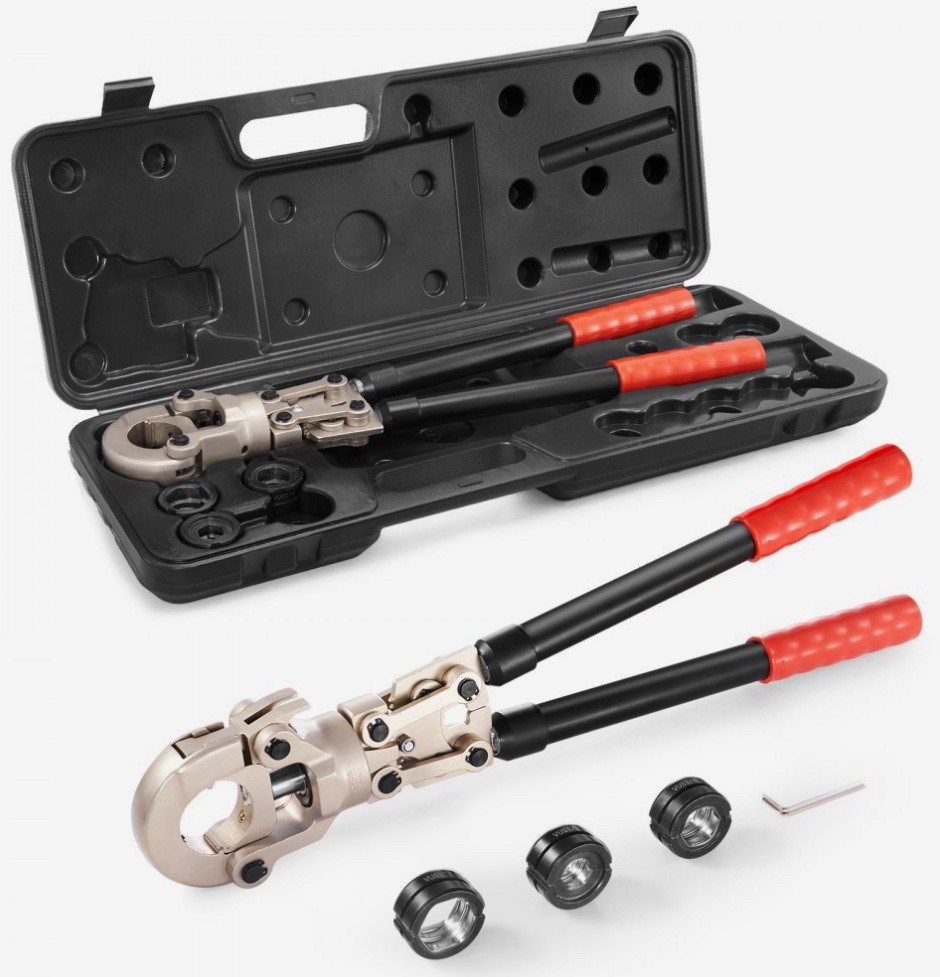 VEVOR JT-1632 COOPER PRESS TOOL TUBE FITTINGS HIGH-STRENGH STEEL CRIMPING KIT
