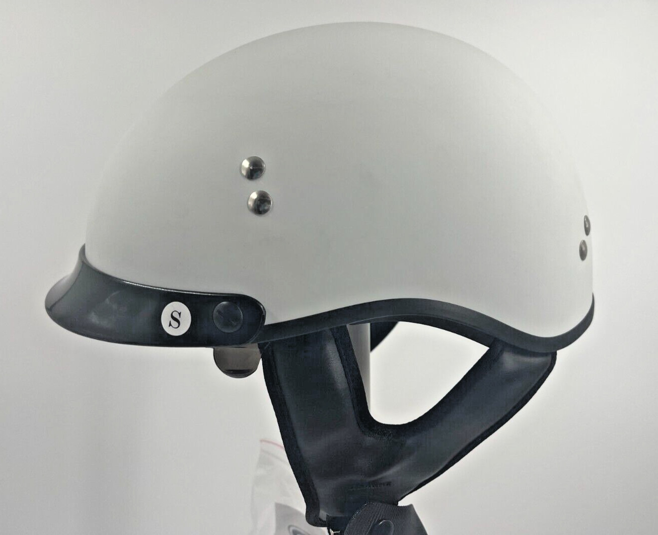 GMAX GM65S PEAK Solid Full Dressed Helmet FLAT WHITE Size SMALL 55-56CM
