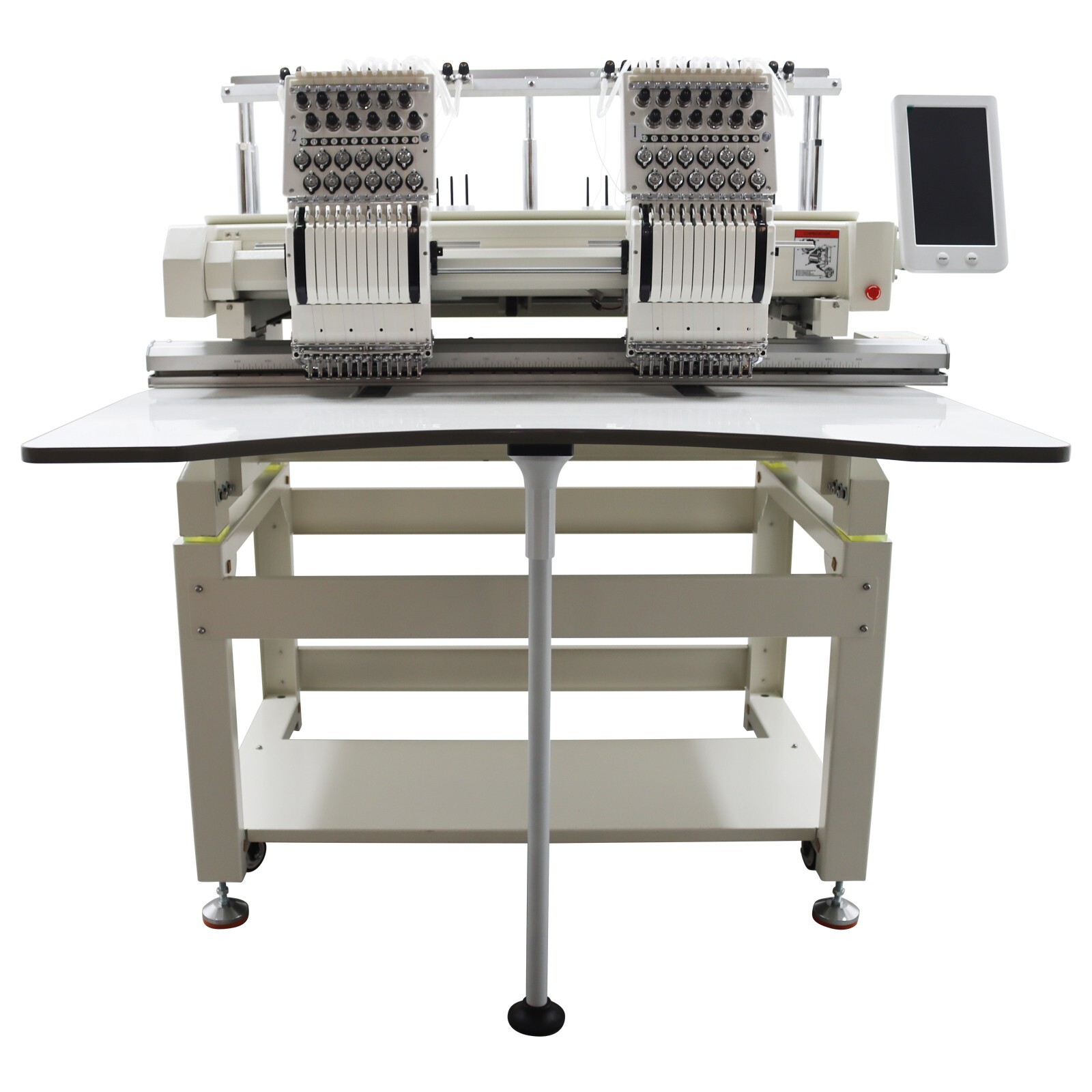 Double-Head 12 Needles Automatic Embroidery Machine Flat Hat DIY 15.7*19.7in