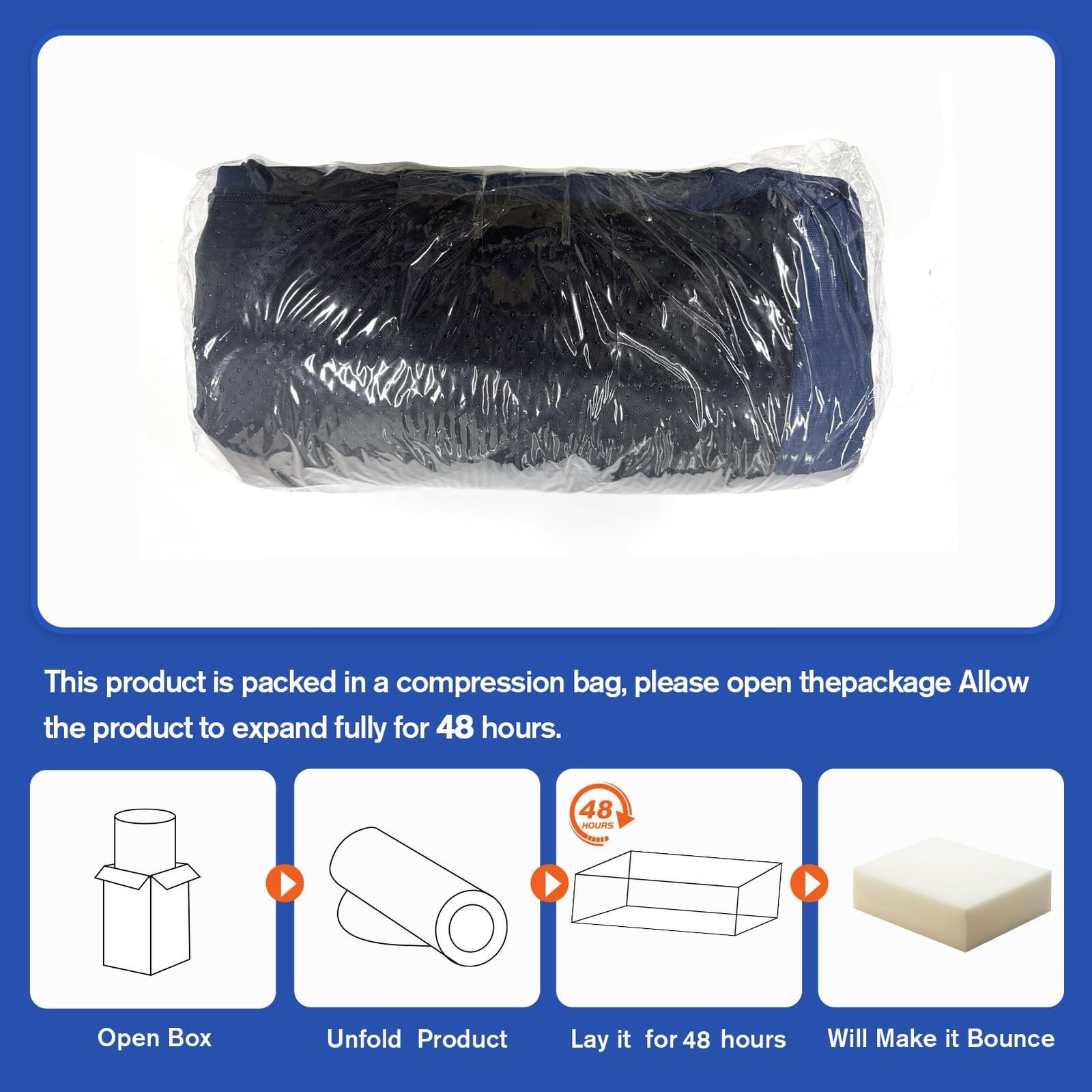 Foldable Fall Protection Mat for Elderly Blue Waterproof Non Slip Floor Mats ...