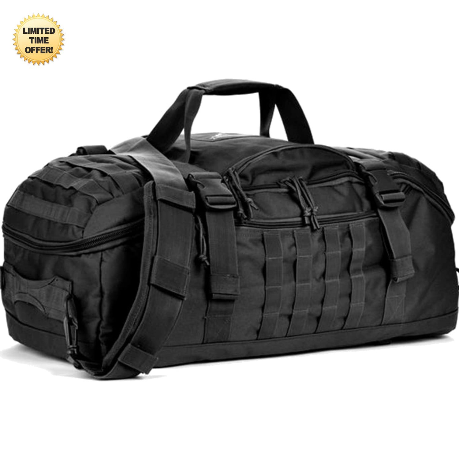 3-in-1 Military Travel Duffle Bag Gym Backpack Shoulder Bag Water Resistant N...