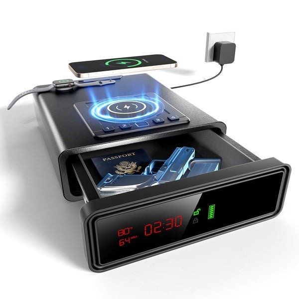 XDeer Smart Safe WX001 Biometric Auto-Lock Safe | Wireless Charging | NEW