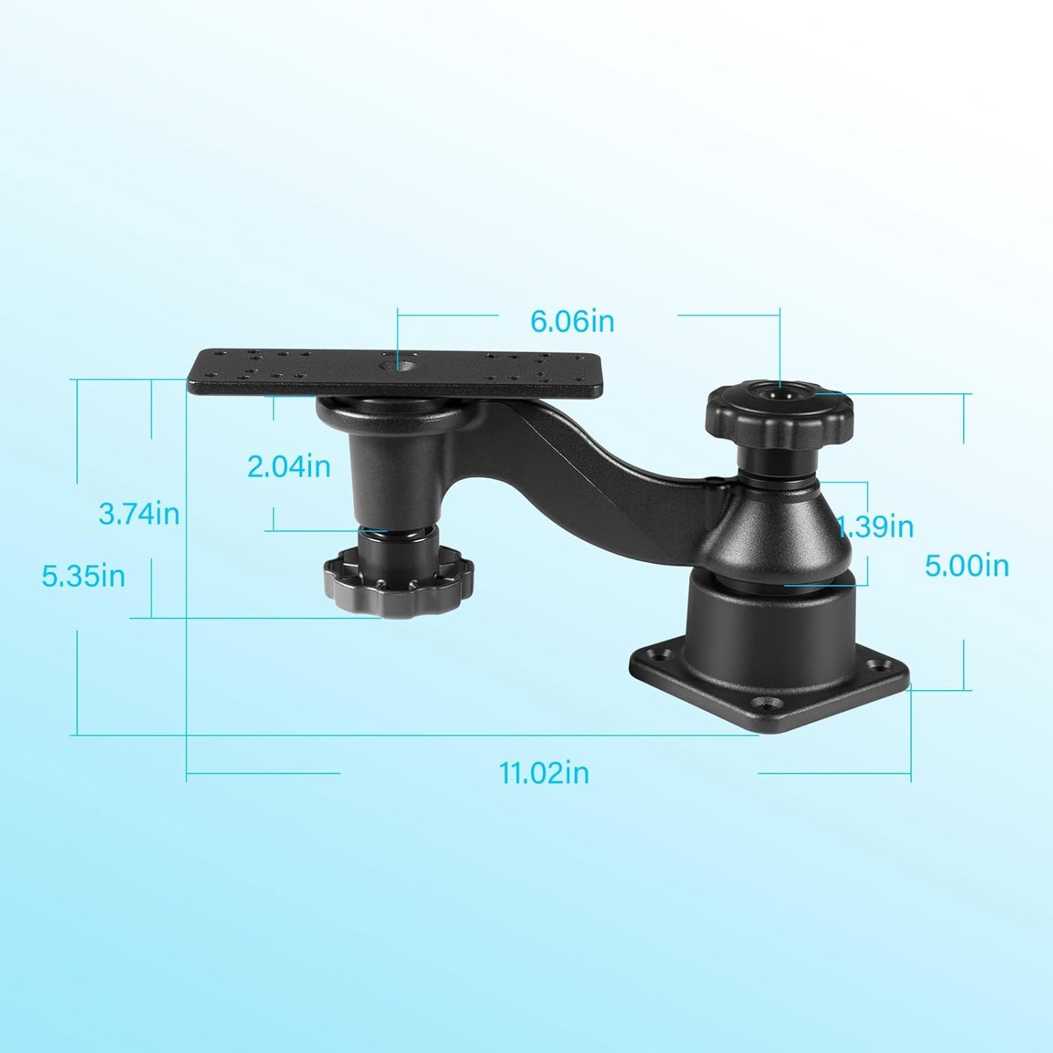 Fishfinder Mount with 6-inch Swing Arm for Fishfinders& Chartplotters for Garmin