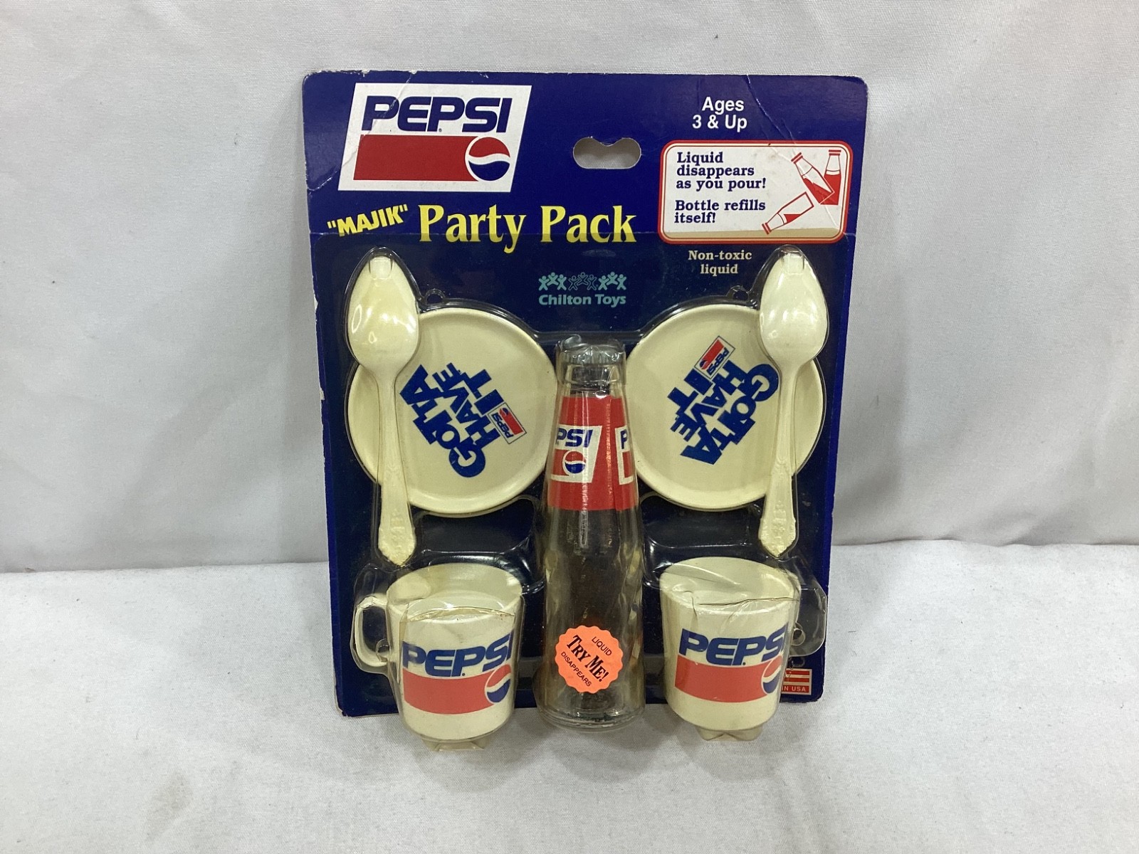 RARE 1980s New Vintage Pepsi Cola Magic Party Pack Tea Set Childrens Toy FREESHP