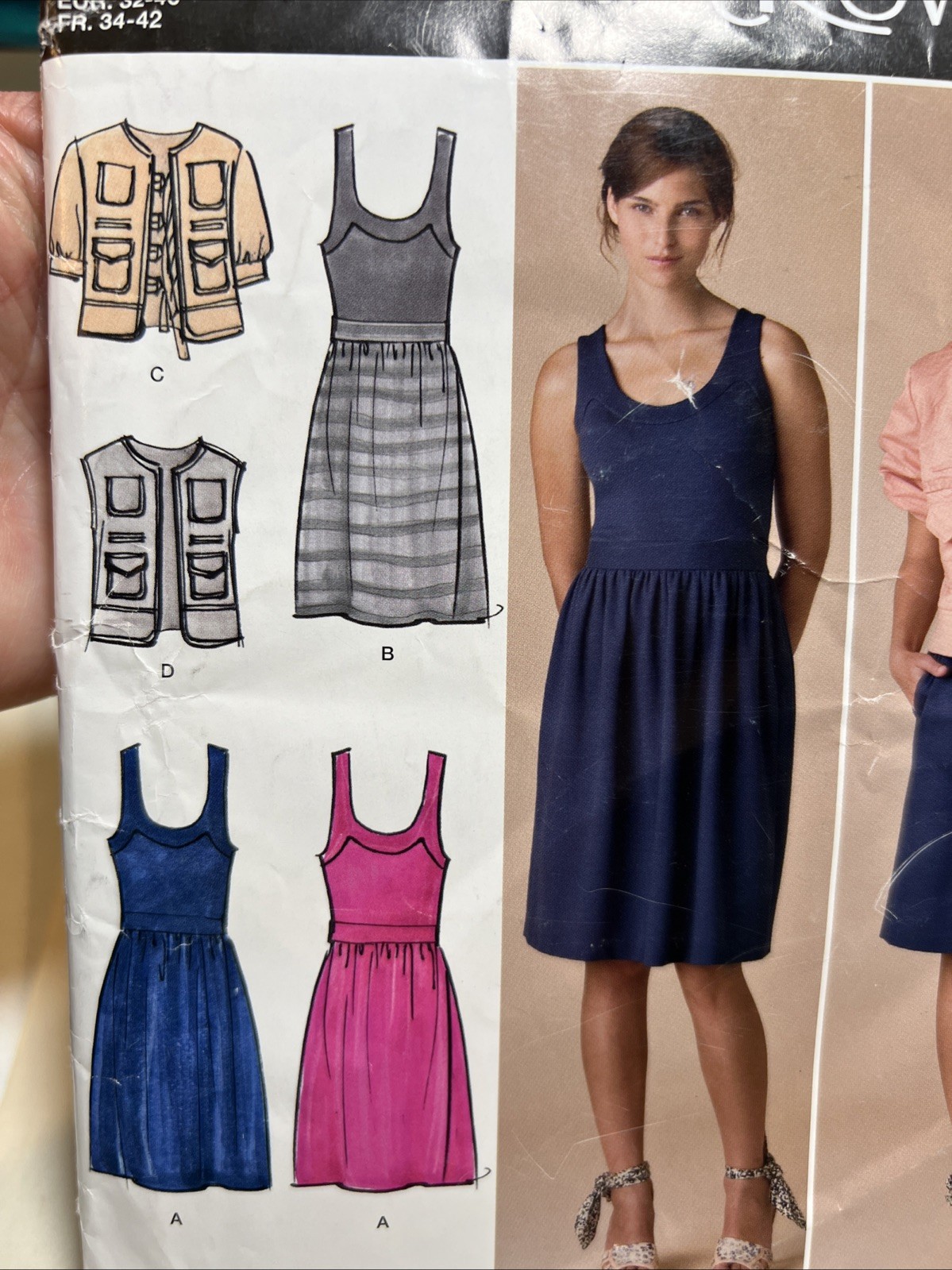 Simplicity 0469 Cynthia Rowley Misses Dress, Jacket or Vest, Size 6-14