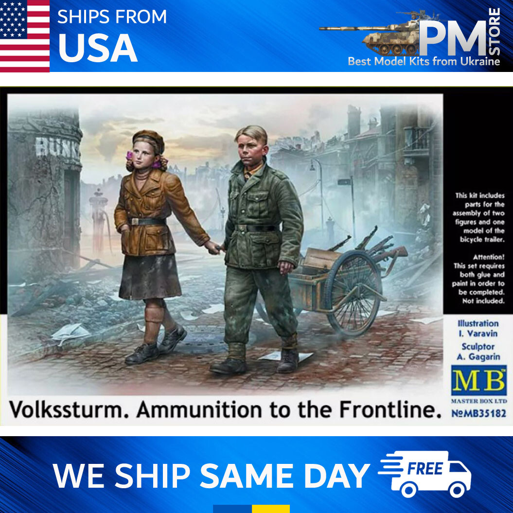 Master Box 35182 Volkssturm. Ammunition to the Frontline Plastic model kit 1/35
