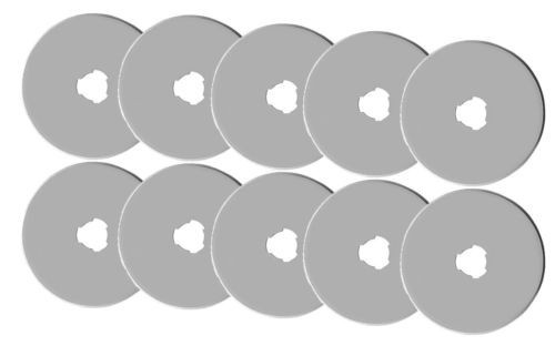 10 pices of 60MM ROTARY CUTTER BLADES fits,Olfa, Fiskars, DRITZ, Clover & more