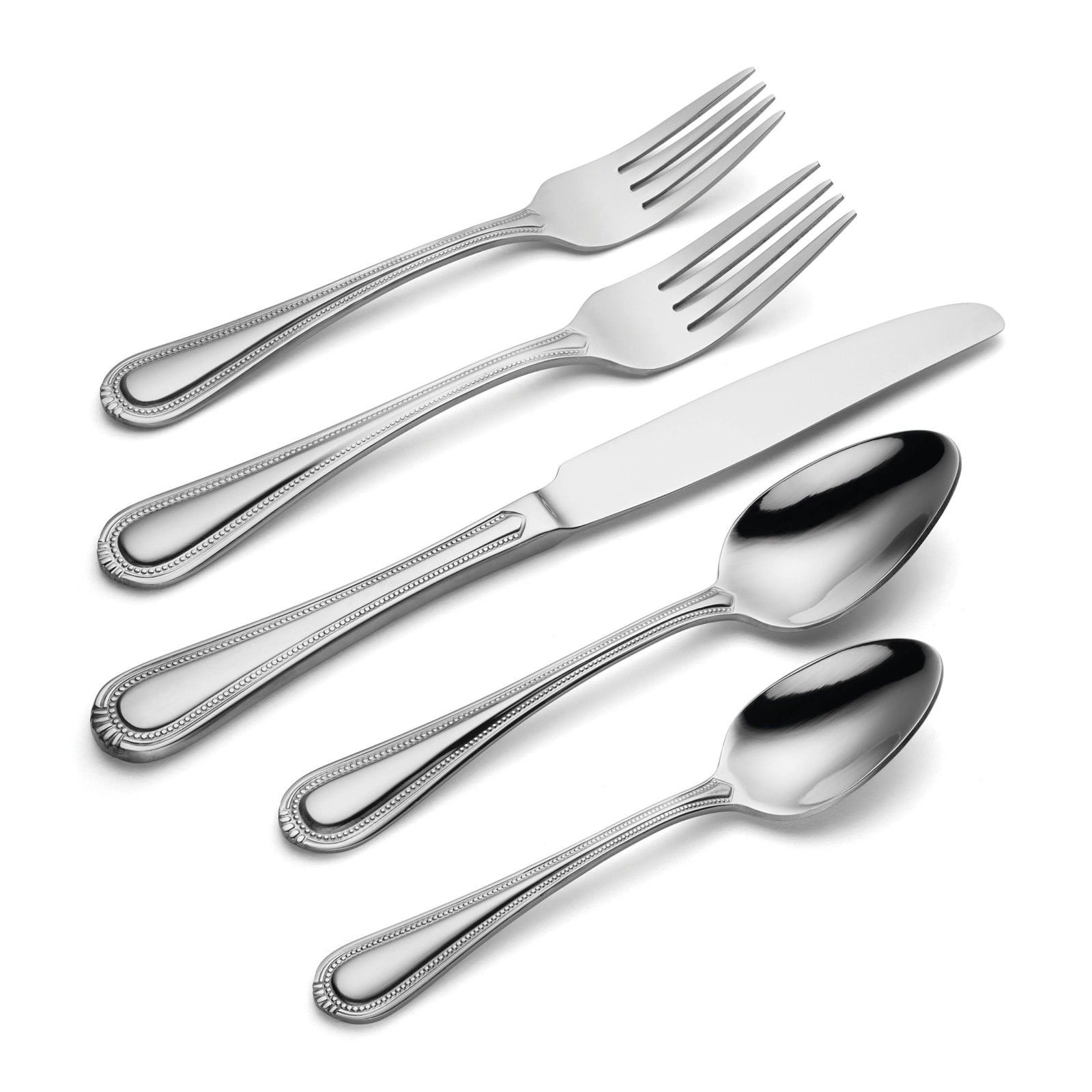 Oneida Silverware Set For 8, Countess 45-Piece Everyday Flatware Set with