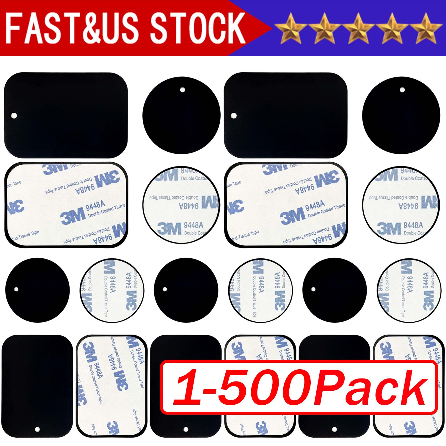 Metal Plates Adhesive Sticker Replace For Magnetic Car Mount Phone Holder Lot