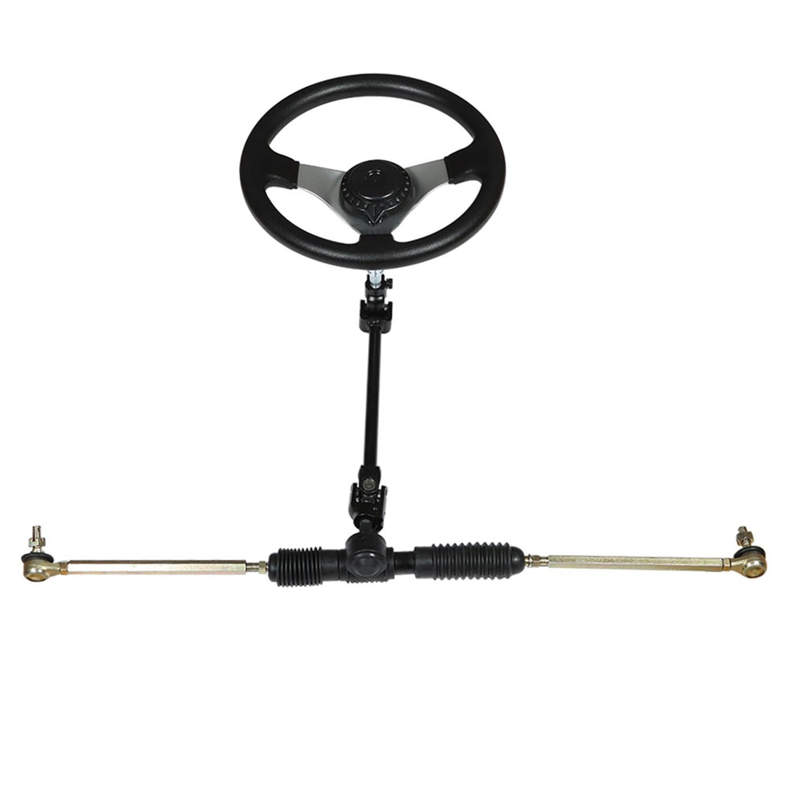 300mm Steering Wheel 320mm Gear Rack Pinion Adjustable Shaft Set for Go Kart ATV