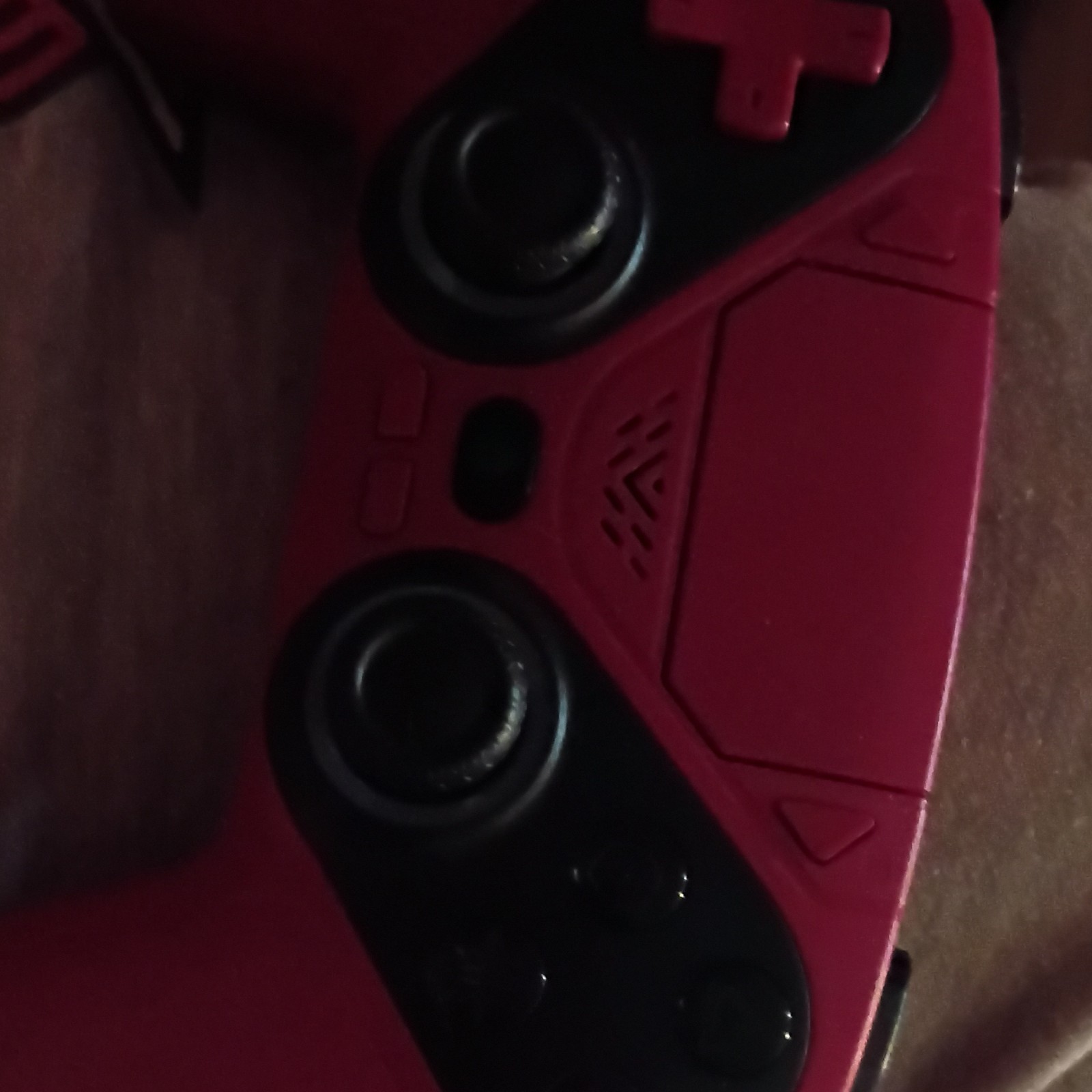 Red/Black Video Game Controller, Plastic, Dual Analog Sticks
