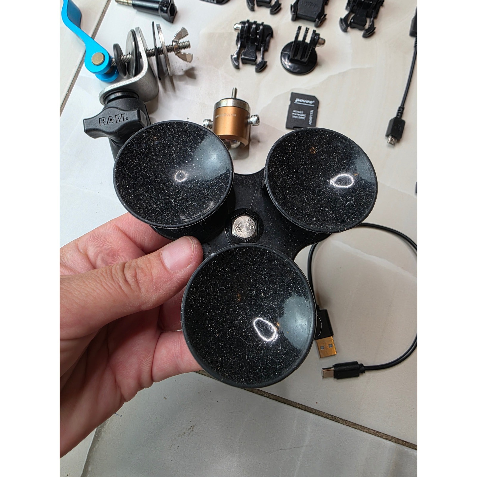 Nomadic Gear Action Camera Accessory Case RAM Mounts NFlightCam Suction Mount W3