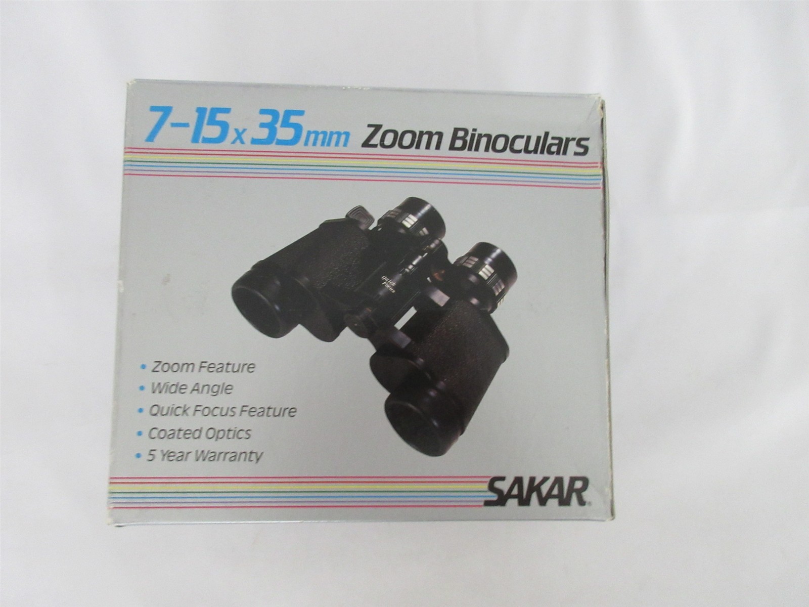 Sakar Binoculars 7-15 x35mm with carry case Corning Glass Works corporate Gift