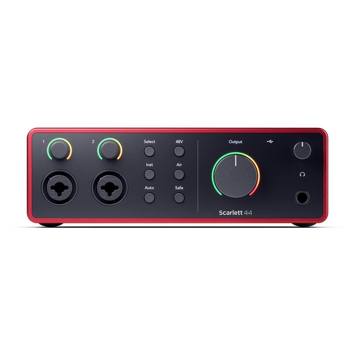 Focusrite Scarlett 4i4 4th Gen USB Interface with Software Suite