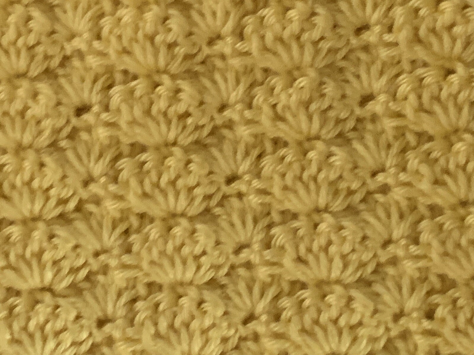 Handmade Crocheted Baby Blanket - Lemon Shells