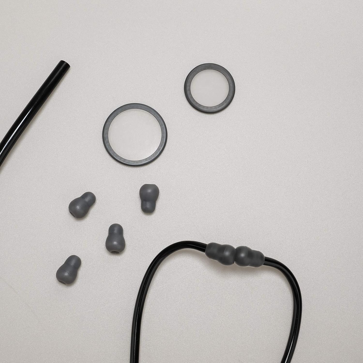 Reliable Silicone Ear Tips and Replacement Diaphragms for Stethoscopes, Gray