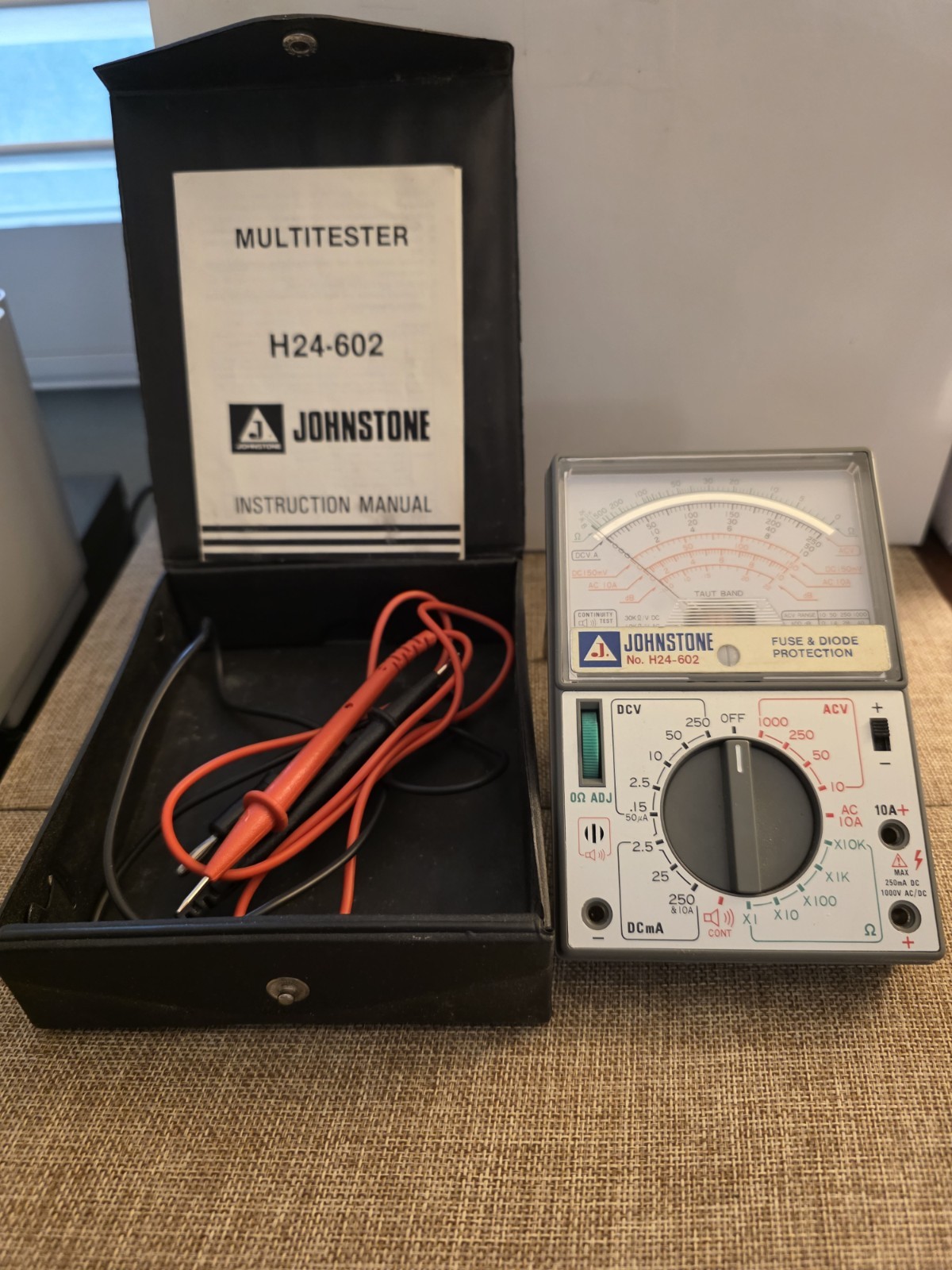 Johnstone Multimeter H24-602 in Case with Instruction pre owed
