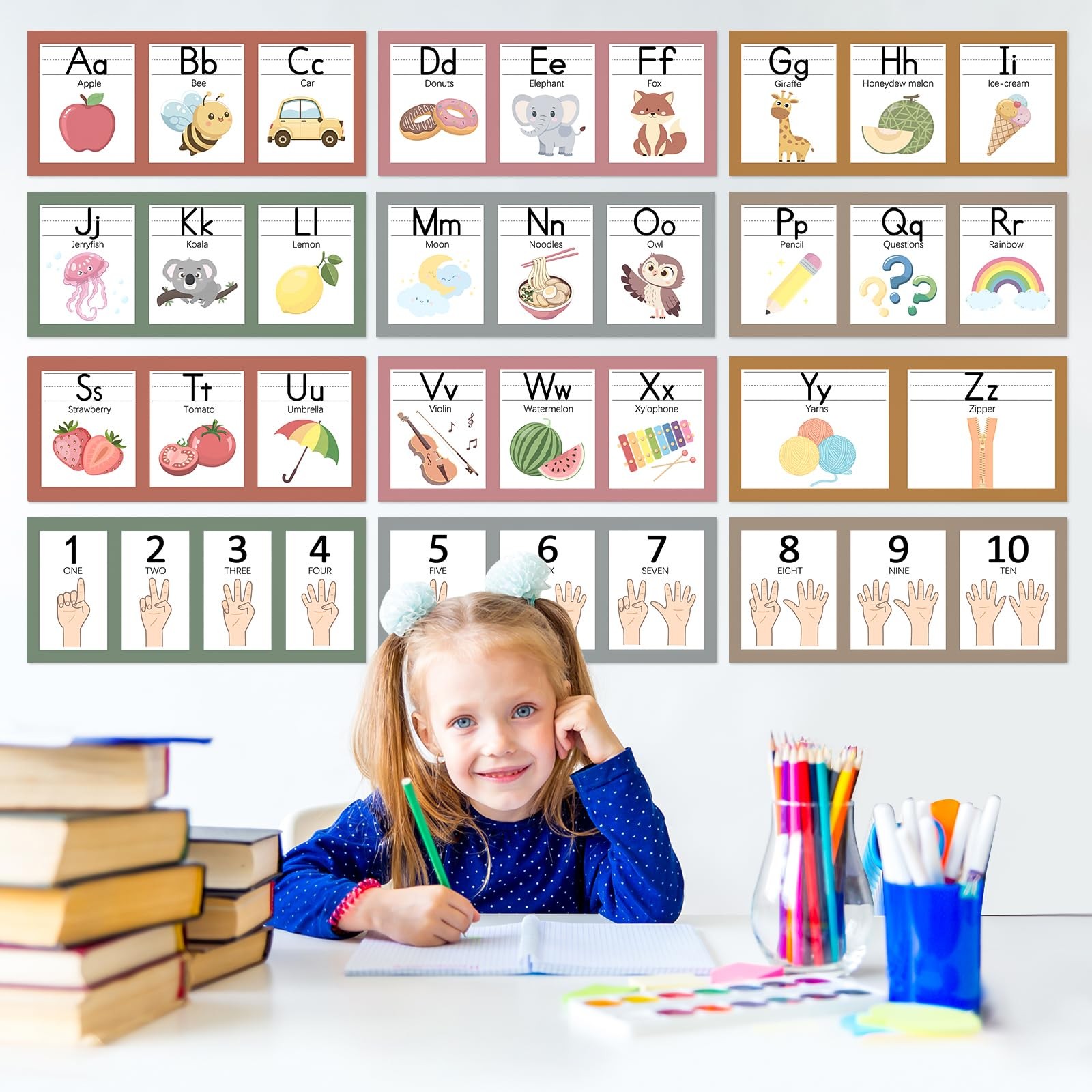 COCHIE Boho Alphabet for Classroom Wall Decorations Kindergarten Preschool, A...