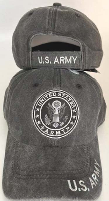 U.S. Army SEAL CREST SUBDUED Grey Gray Cotton Embroidered Cap Hat - Licensed X1