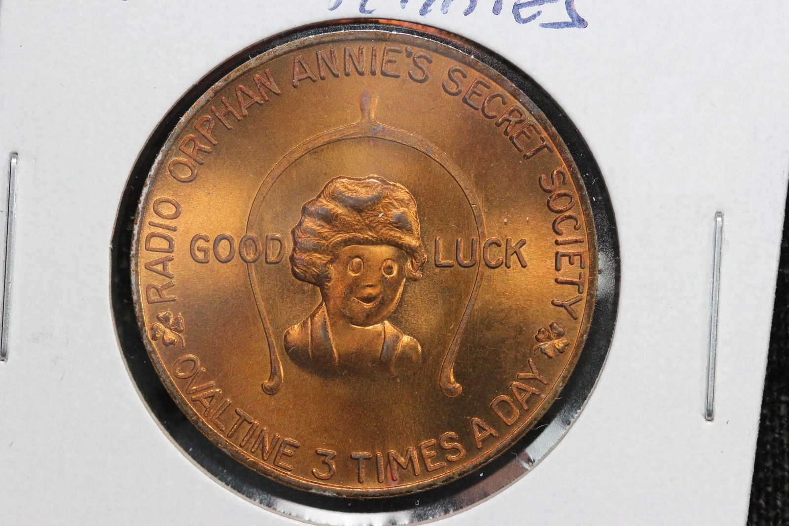 Little Orphan Annie Secret Society Radio Medal Drink Ovaltine 4WGN