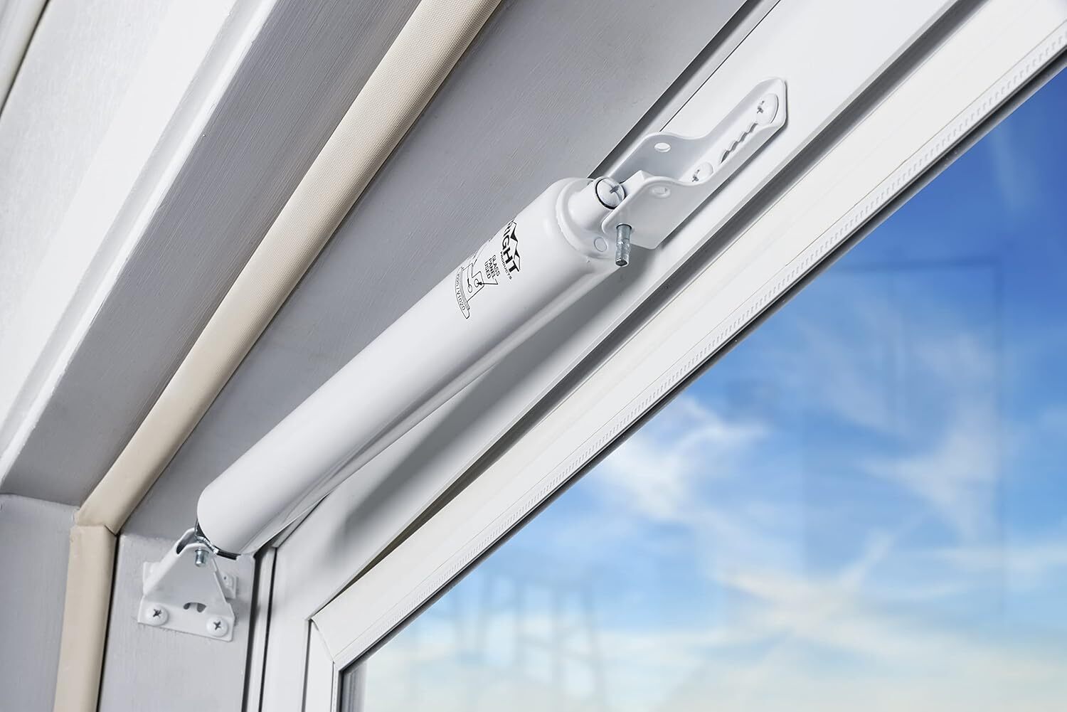 Wright Products White Standard Duty Pneumatic Door Closer Adjustable Speed