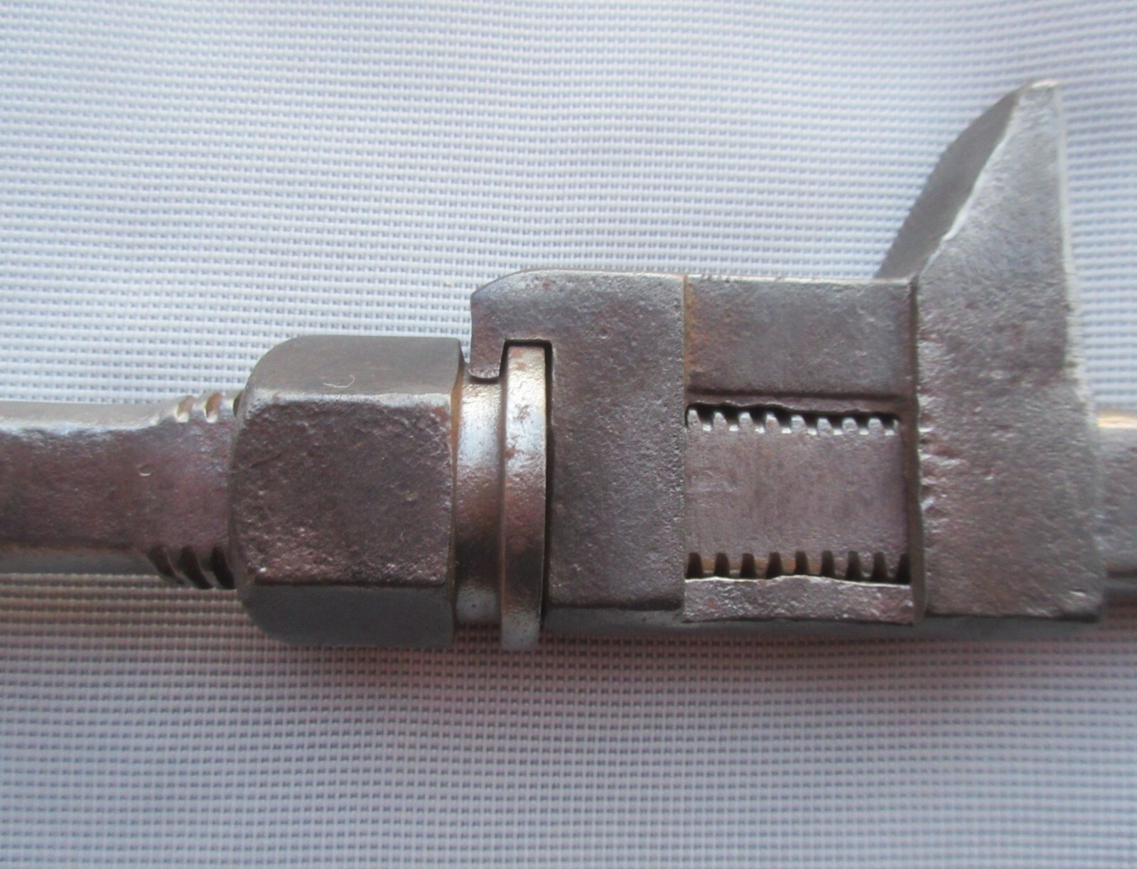 Vintage 12" Monkey Wrench w/ Unusual Adjustment Assembly