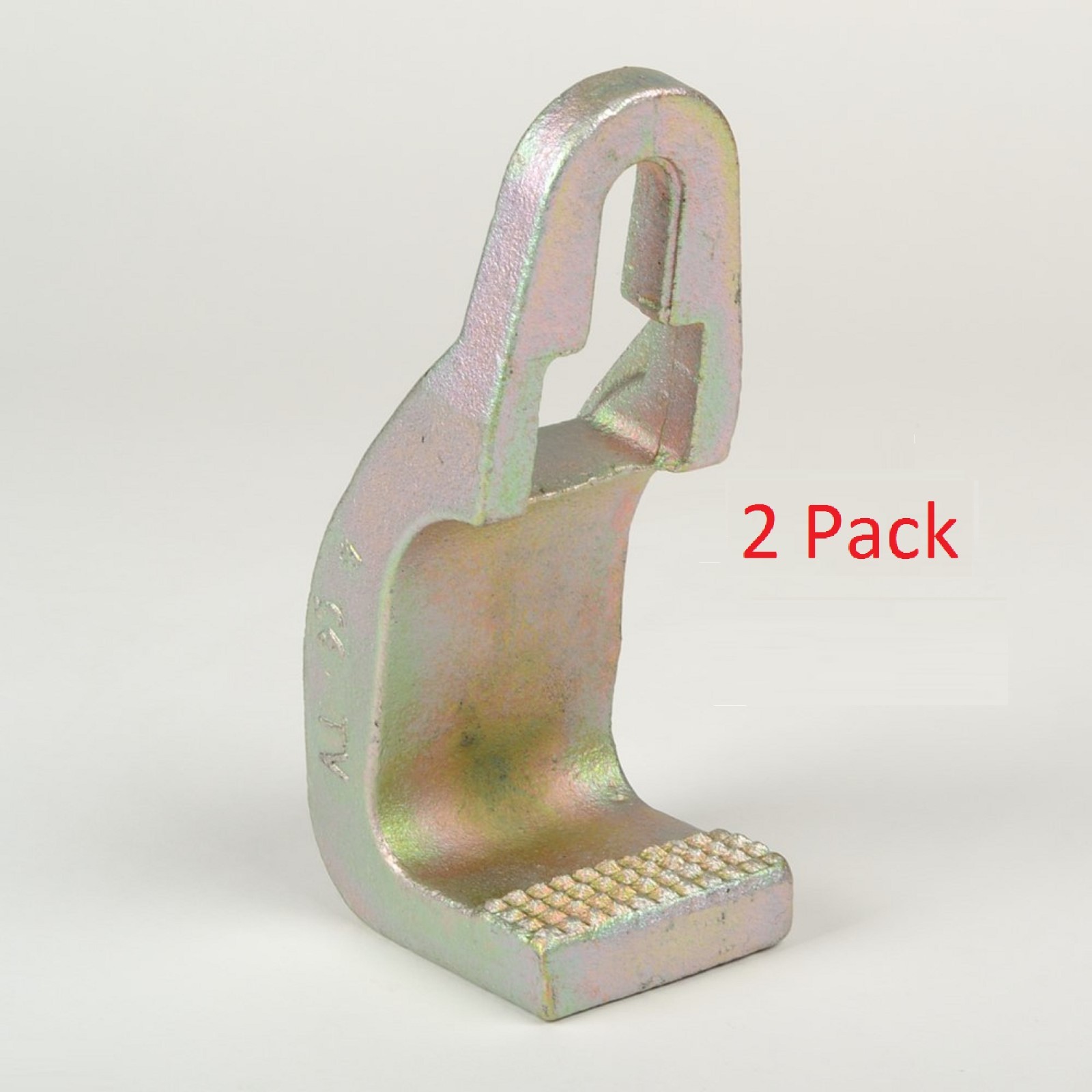 (2) 3 Ton Sill Hook Straight Cut Tooth 2-1/2" Pull Round Hook Clamp Grip Power