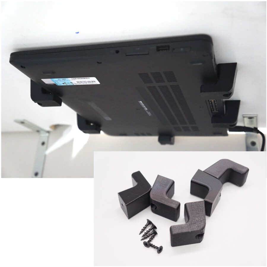 Under Desk Laptop Holder Mount with Screws Universal Under Table/Desk Mount