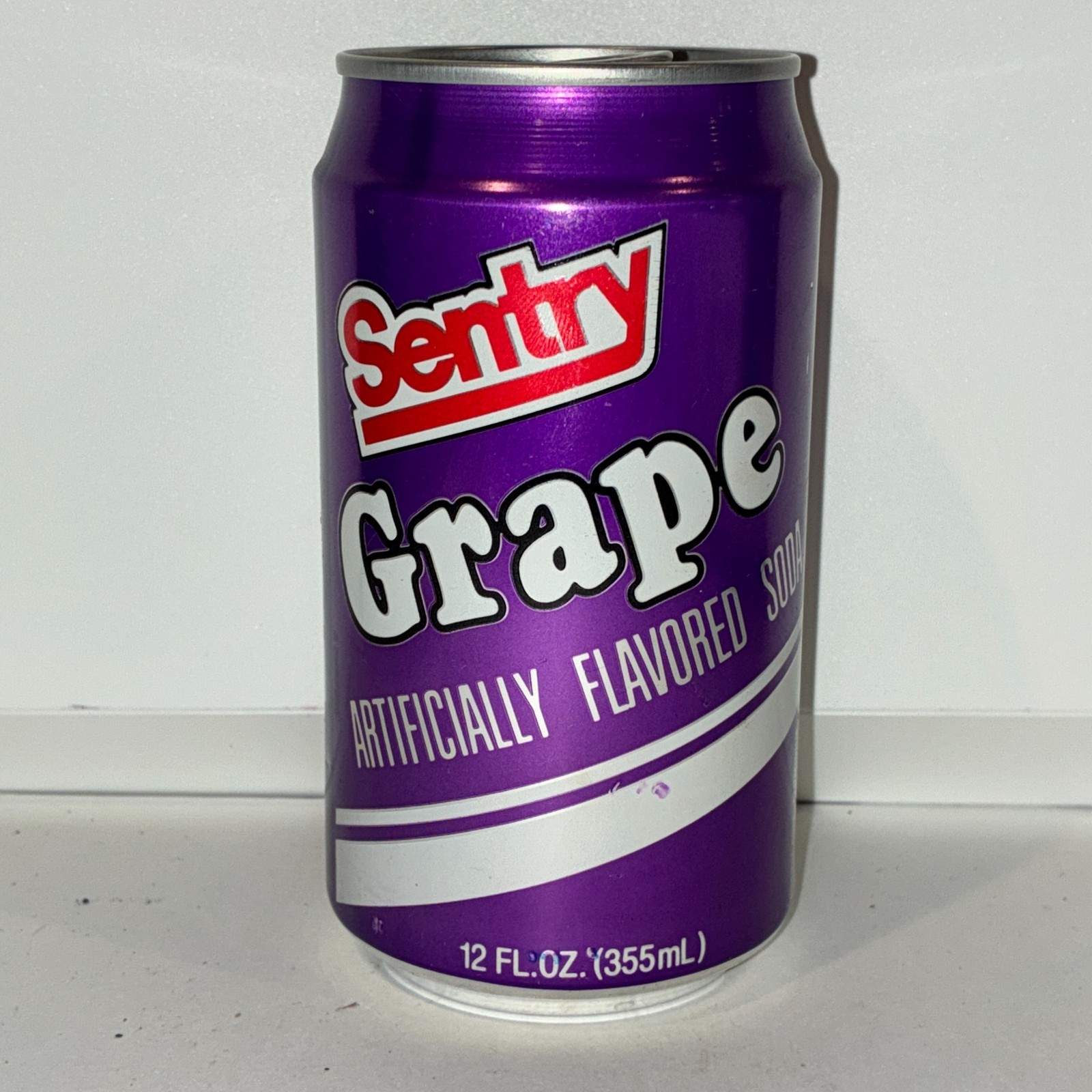 Sentry Grape soda can