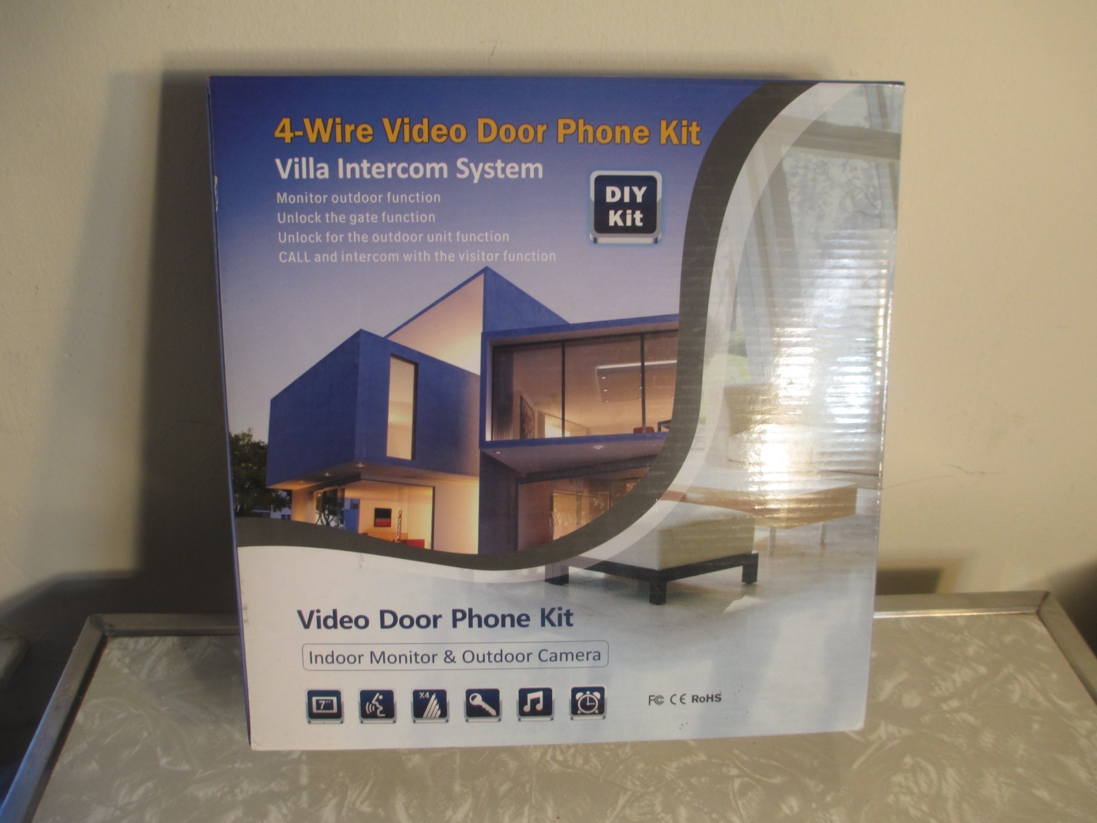 NEW Bcomtech 4-Wire Video Door Phone Kit Intercom System! Model #: DS-M708-P203T