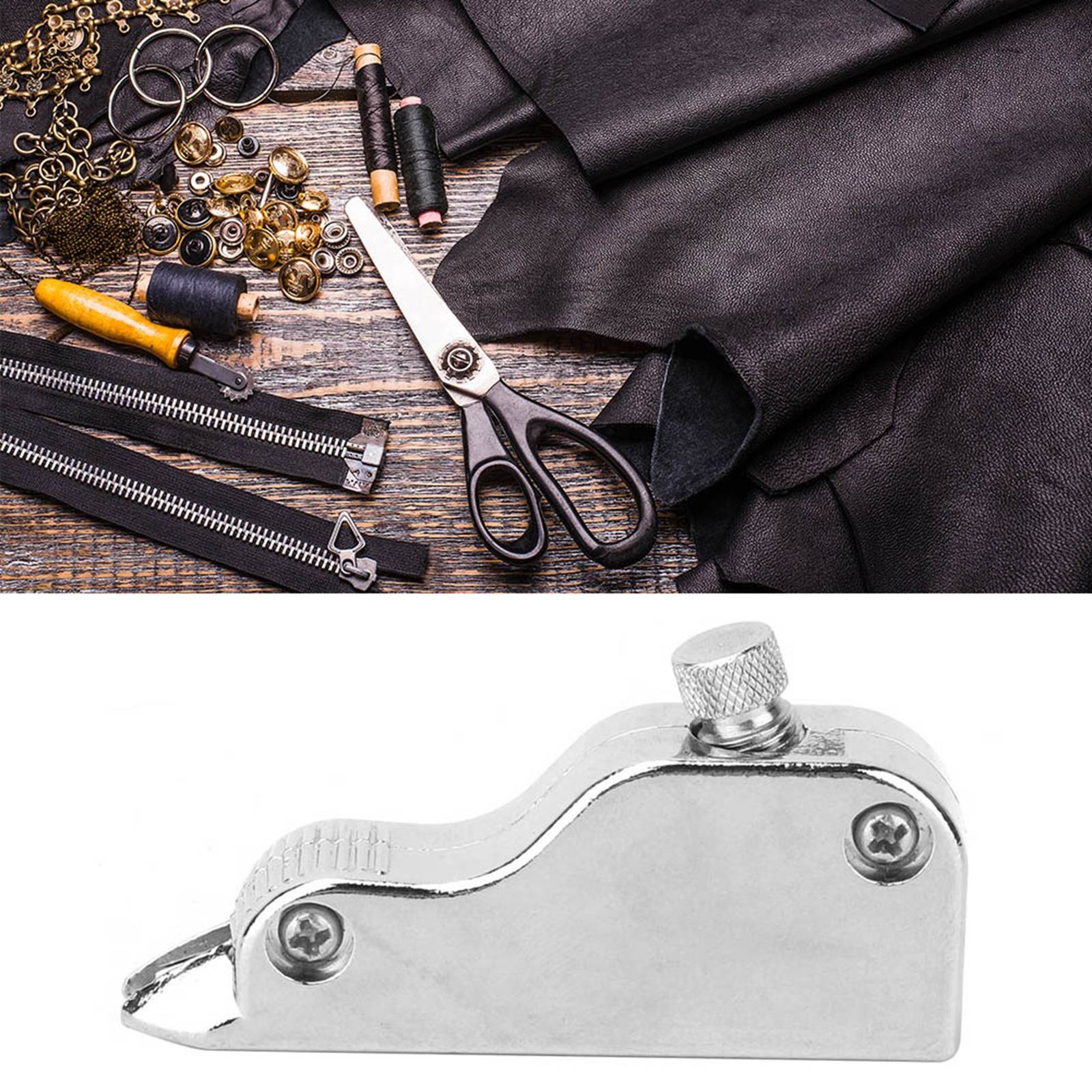 Premium Adjustable Metal V Gouge for Leather Craft Tool WT
