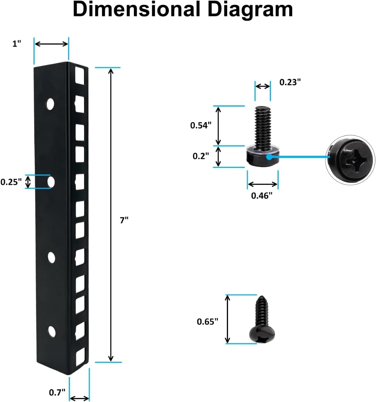 4U Rack Rails with M6 Screws & Nuts for Server Racks | Includes cage nuts set...