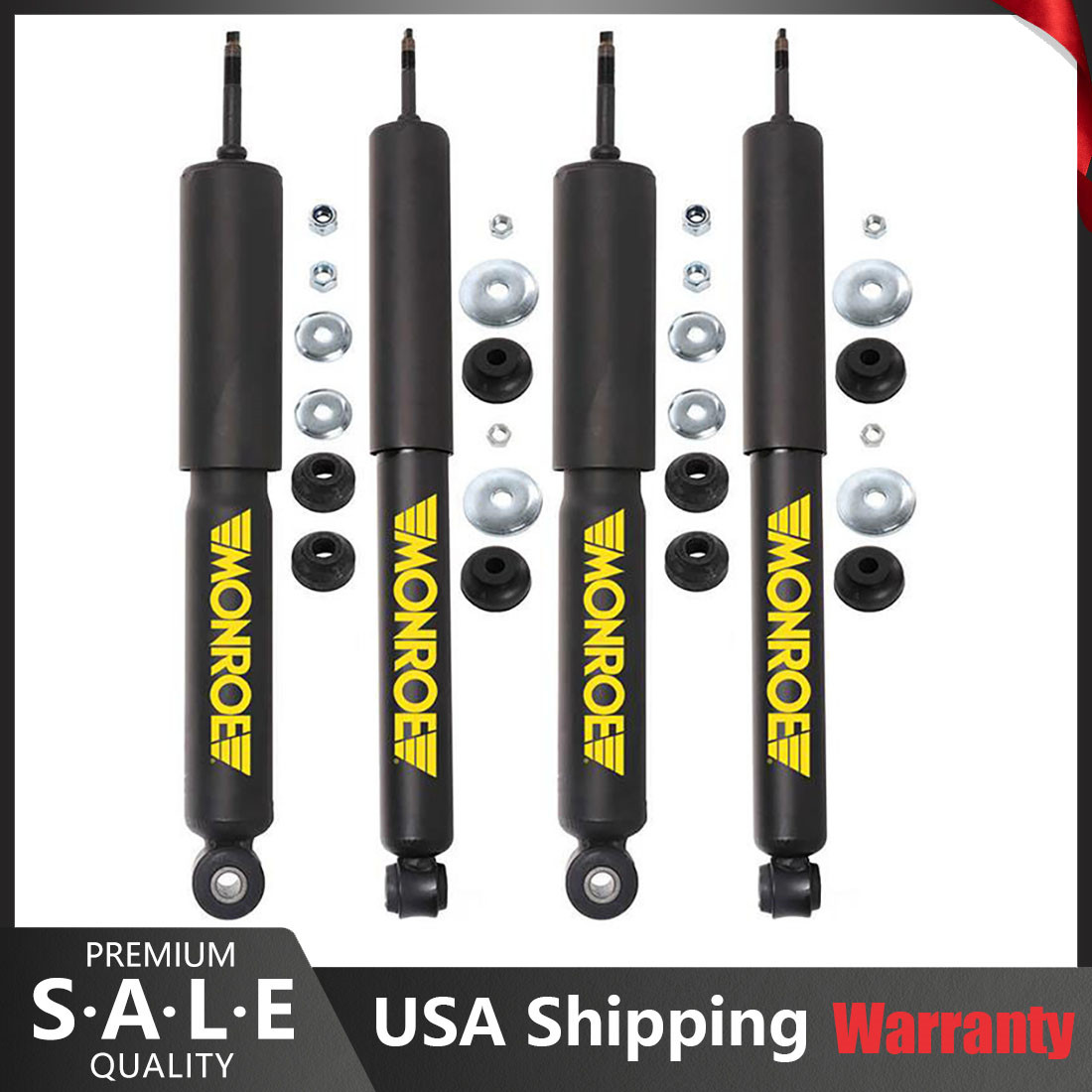 Front Inner & Outer Monroe Shock Absorbers Kit Monro-Matic For Bronco F-150 4WD