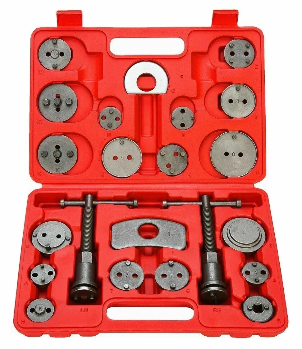 22PCS Universal Disc Brake Caliper Rewind Brake Piston Wind Back Tool Kit USA