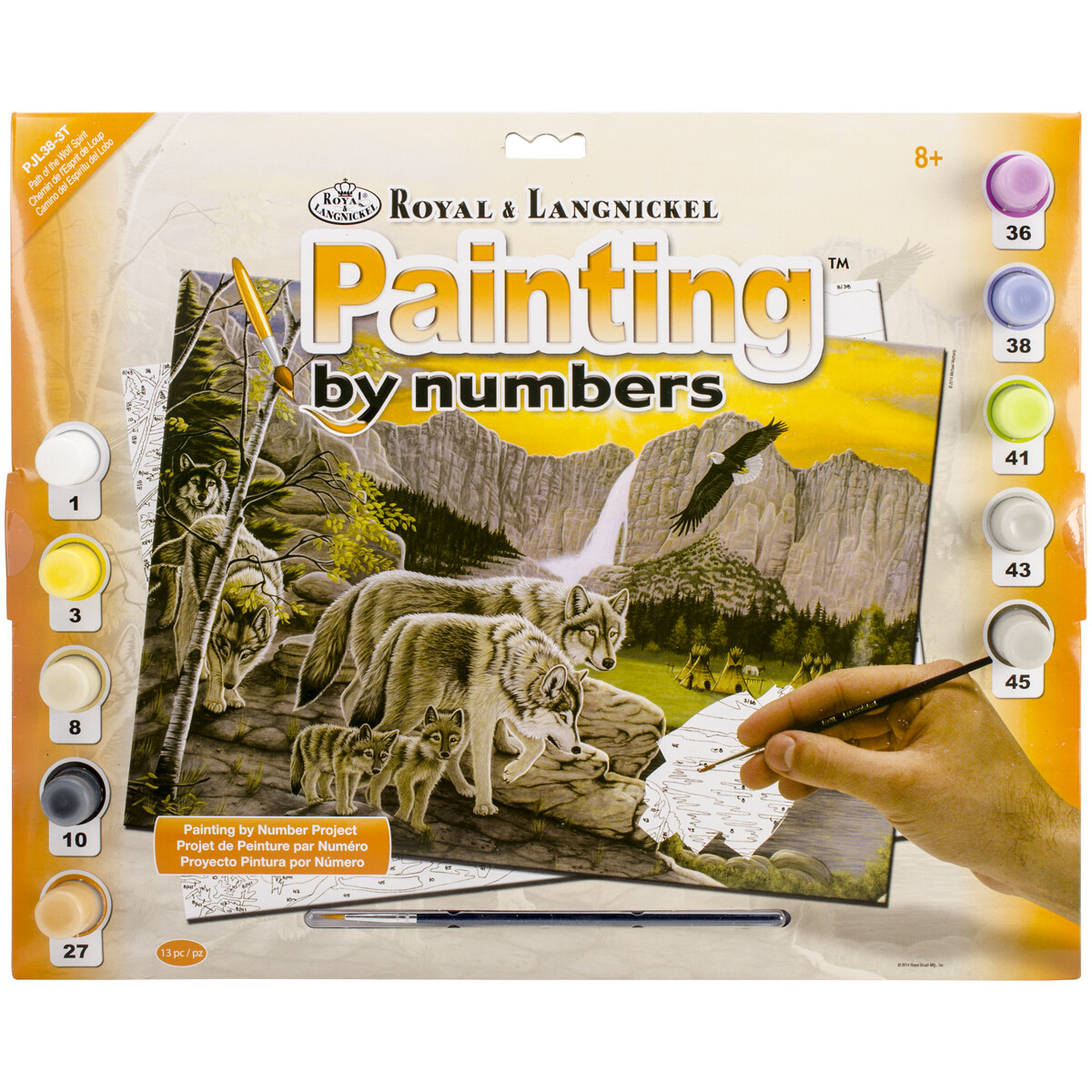 Junior Large Paint By Number Kit 15.25"X11.25"-Path Of The Wolf Spirit