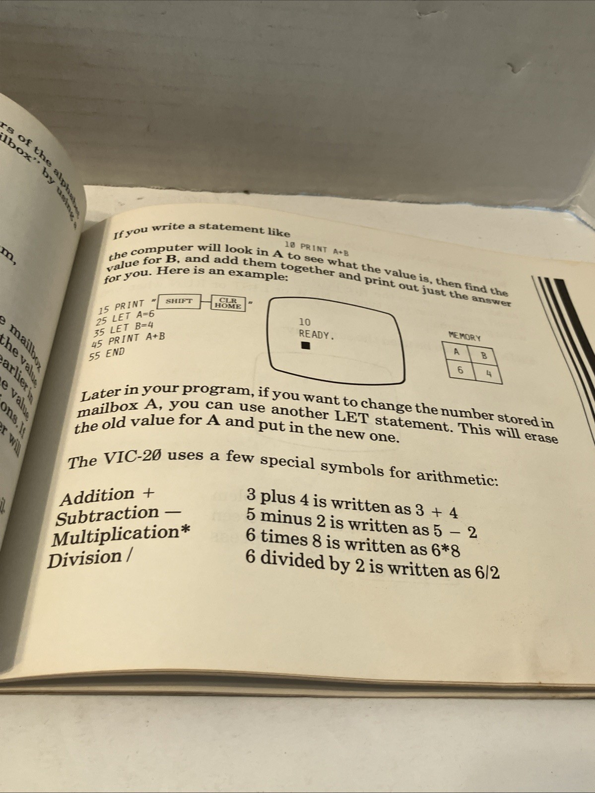 Vintage 1983 Computers For Kids VIC-20 Edition Basic Programming Manual Used