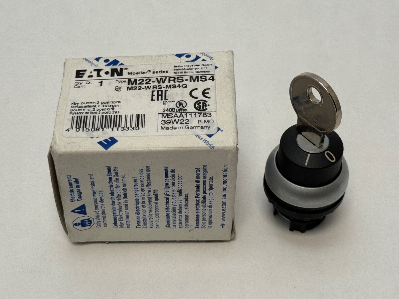 Eaton M22-WRS-MS4 Selector Switch M22-WRS-MS4Q M22WRSMS4