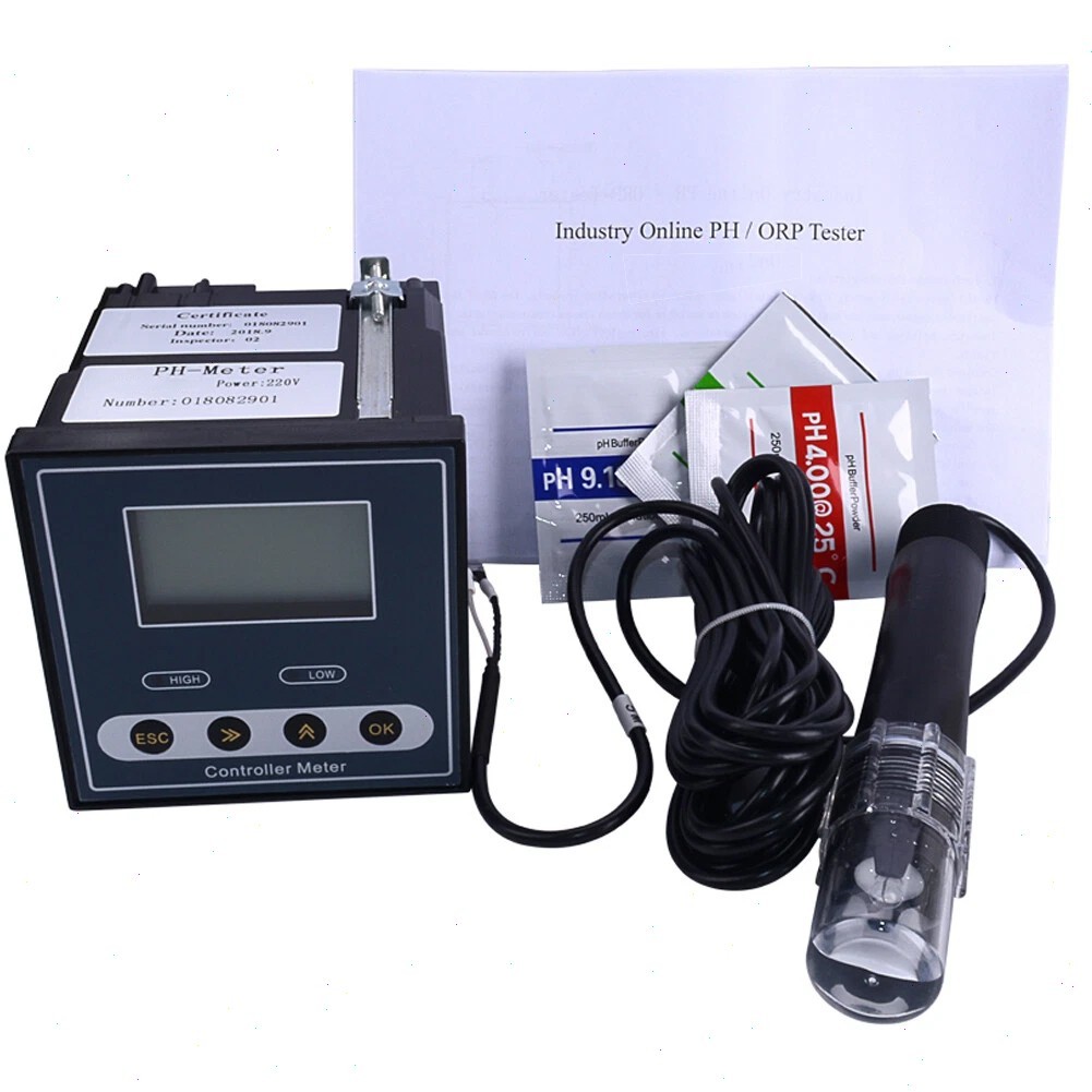 Digital PH Controller Meter with Range 0~14pH Resolution 0.01pH for for Sewage