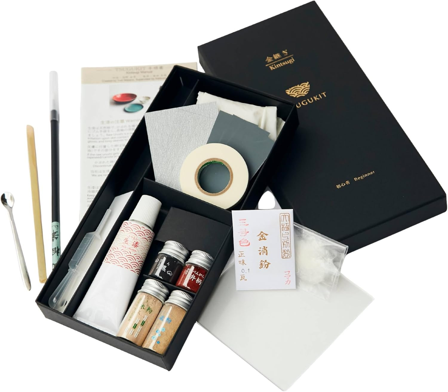 TSUGUKIT 'Kintsugi' Japanese golden and lacquer repair kit for broken pottery