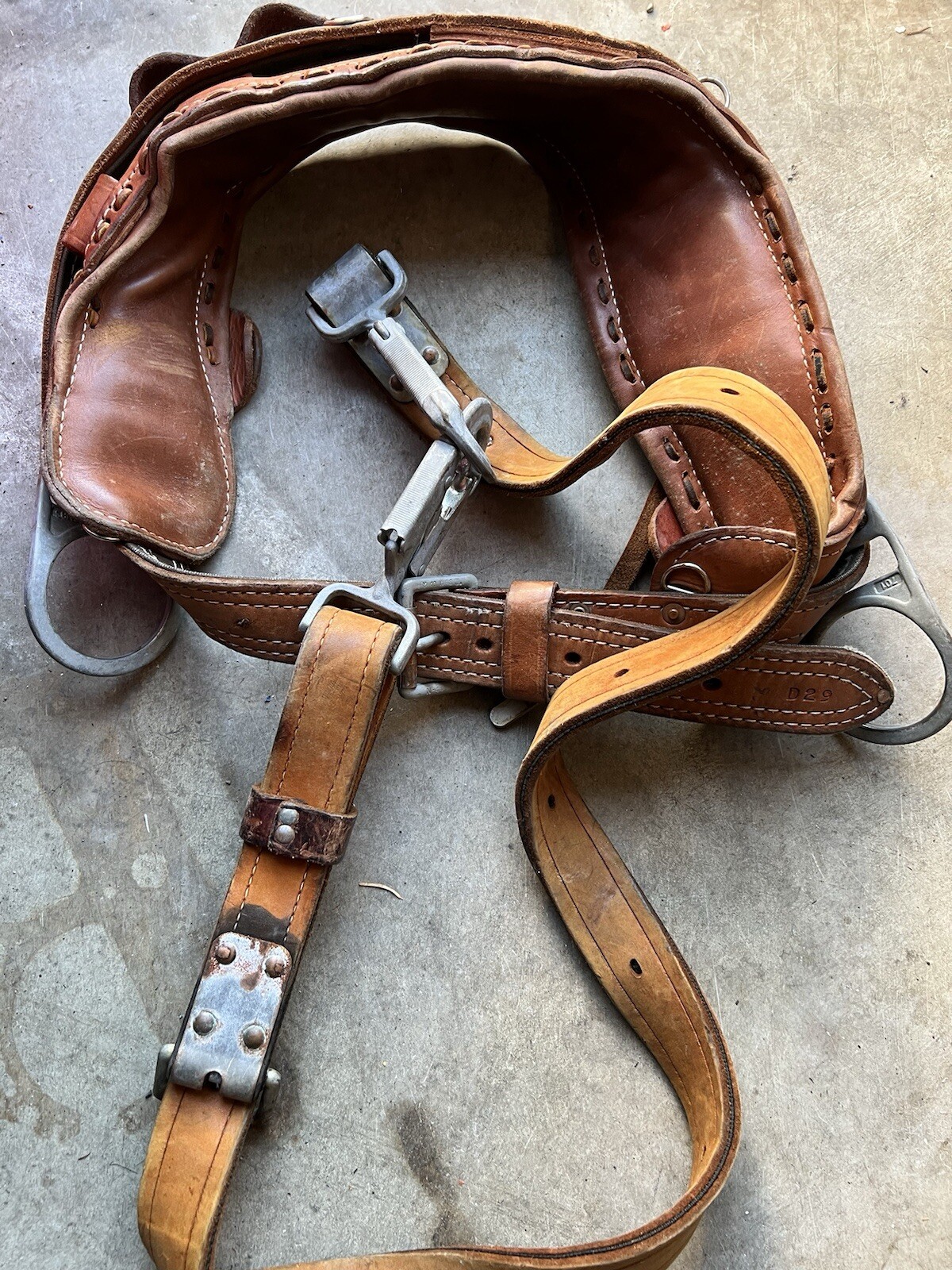 Bashlin Industries Co Lineman Utility Pole Tree Climbing Belt D29 Vintage