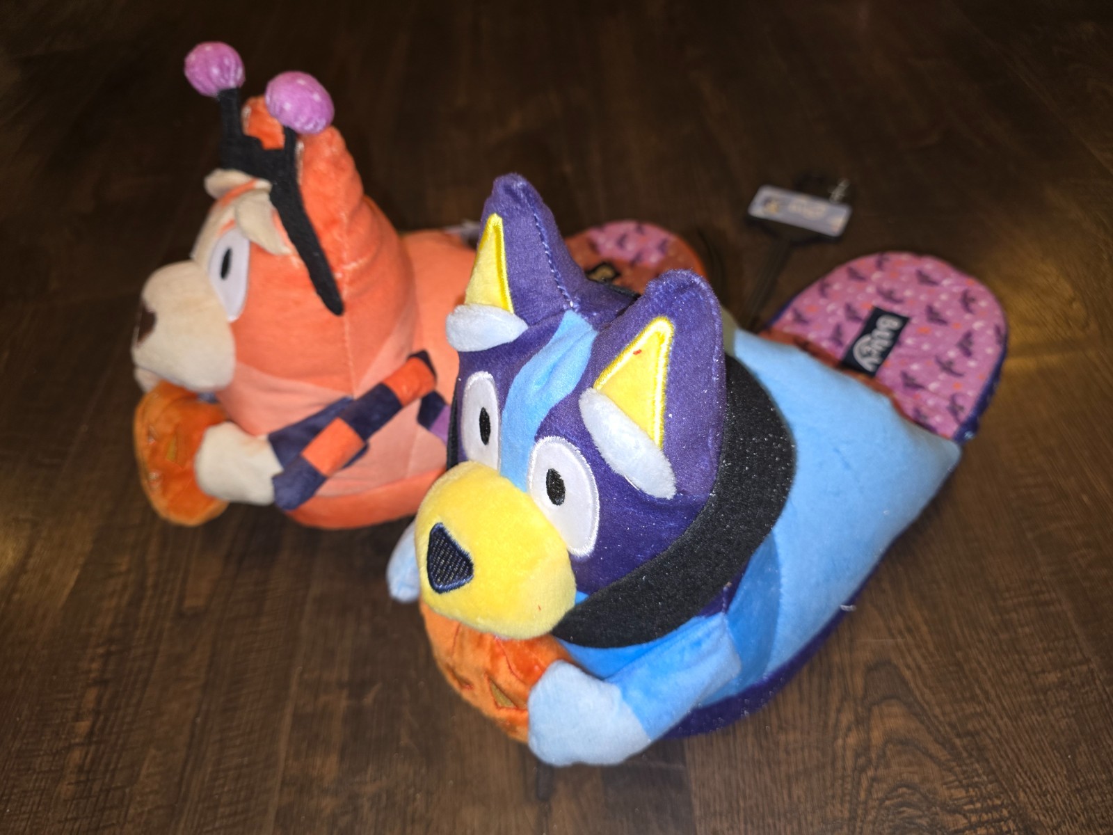 Bluey & Bingo Halloween Adult Slippers 7-8 Pumpkin Edition New NWT