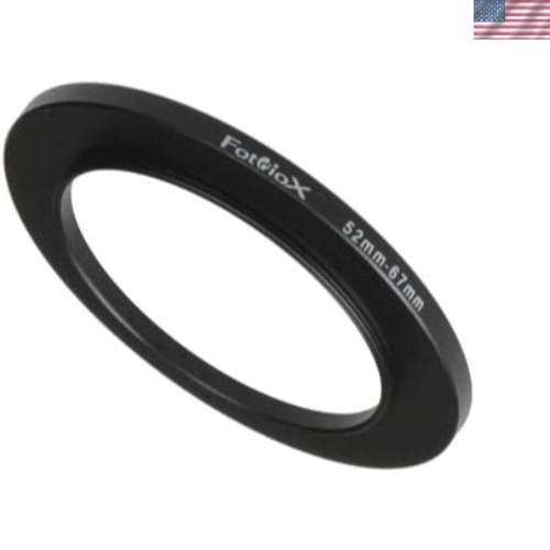Elegant Anodized Black Step-Up Ring 52mm-67mm - Ideal for Photography Gear