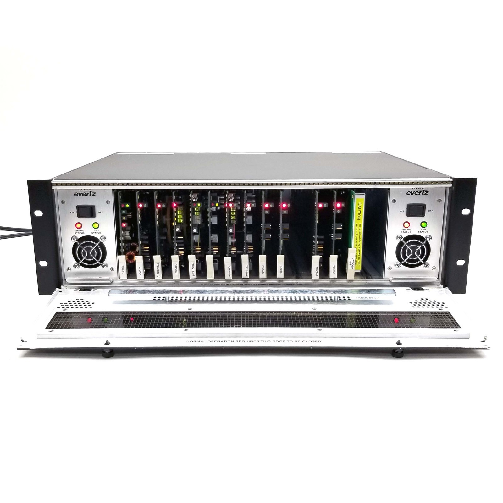 Evertz 7700FR Compact Distribution Frame w/7700 Series Modules Frame Controller